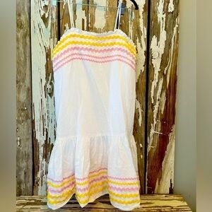 Lisa Marie Fernandez for Target White Ric Rac dress size Small Linen blend